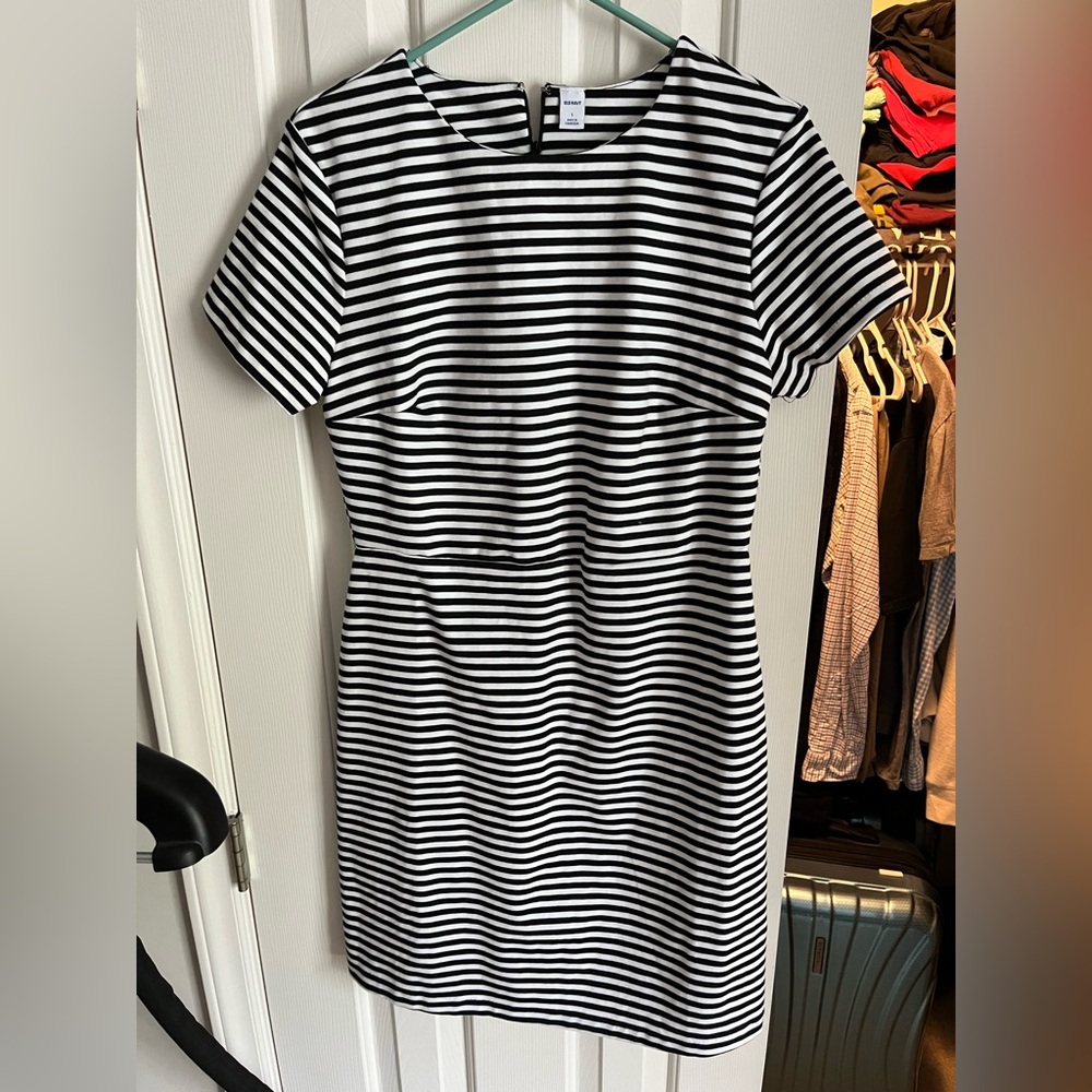 Old Navy black and white striped dress